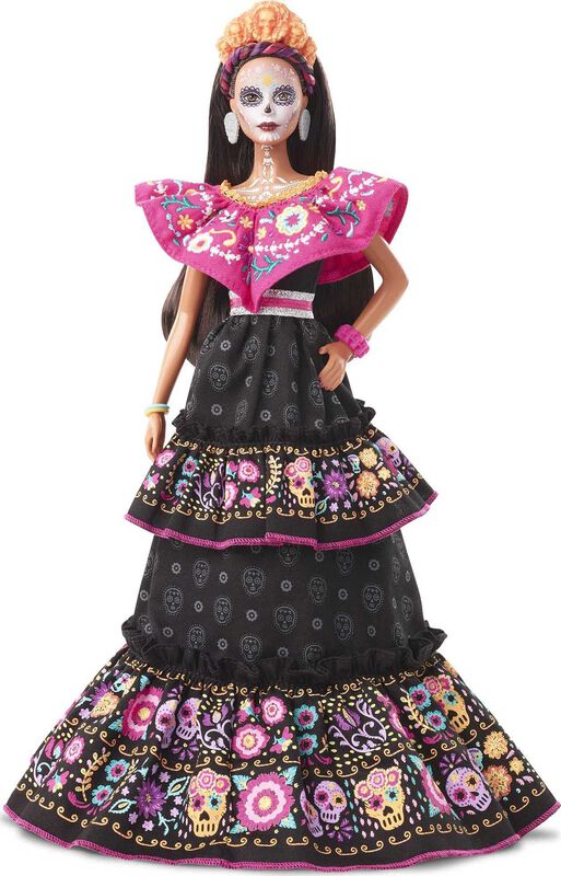 Mu&ntilde;eca Barbie D&iacute;a De Muertos 2021 Con Vestido T... image number null