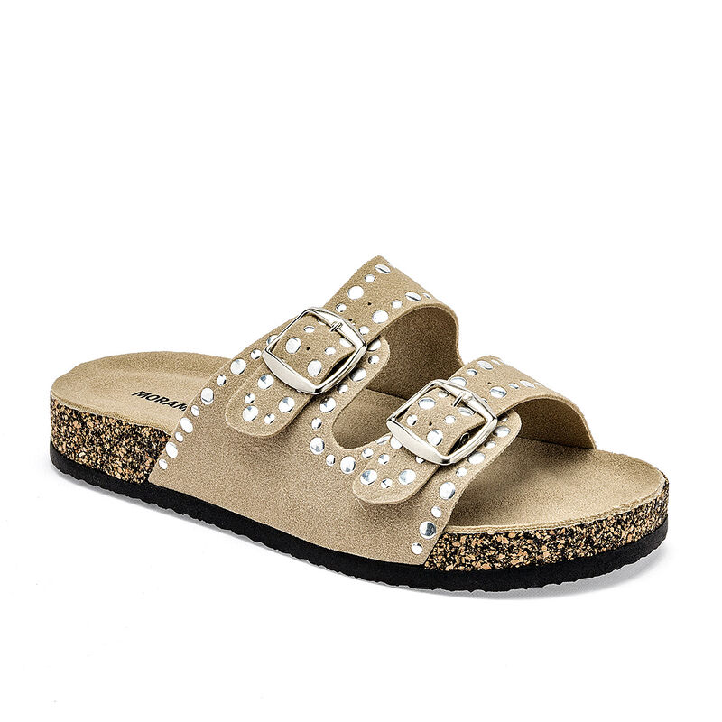 Moramora sandalia piso para mujer beige cod 141... image number null