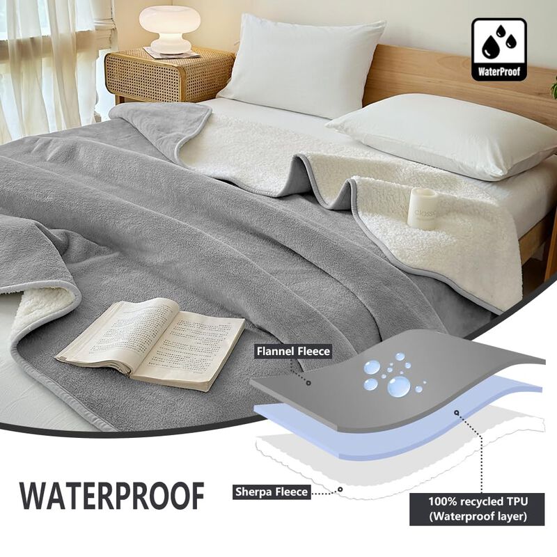 Manta Impermeable Gris Nsnlgsgc Queen 203 &times; 229... image number null