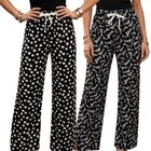 Set De Dos Pantalones De Mujer De Corte Ancho Malabis Panta-1017