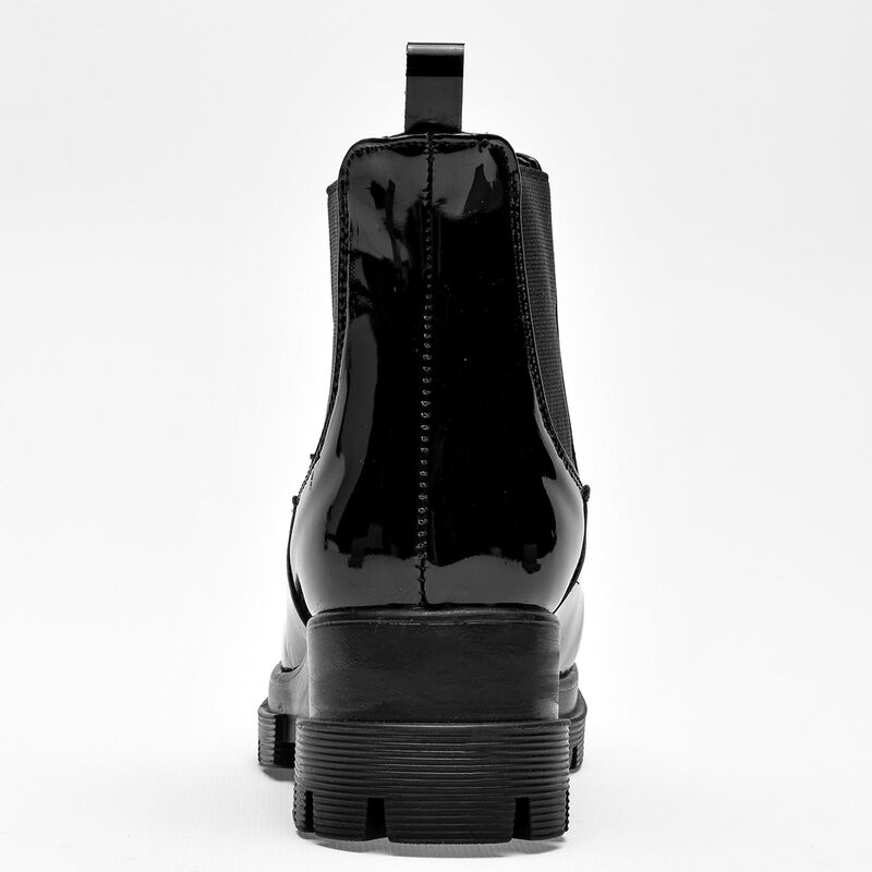 Lady One Bot&iacute;n para ni&ntilde;a negro charol image number null