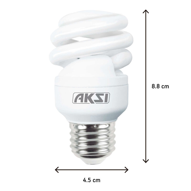 Pack de 20 focos ahorradores Aksi 9W Mini Espir... image number null