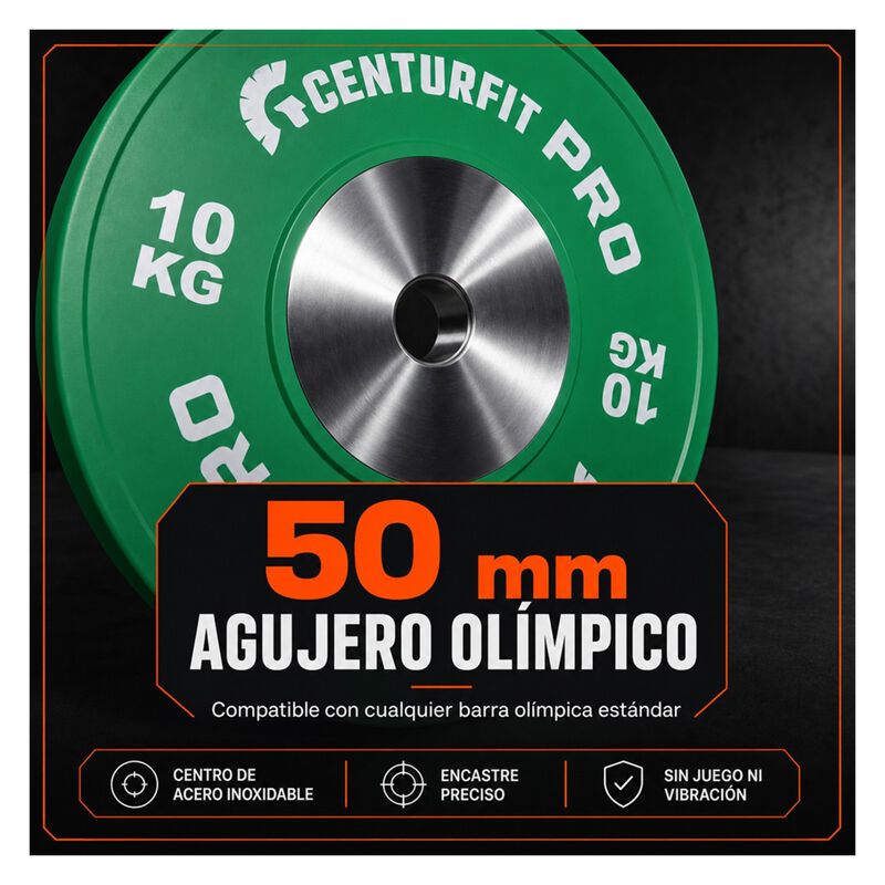 Par Discos Ol&iacute;mpicos Crossfit Bumper Nucleo Ace... image number null