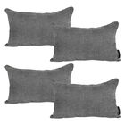 Cojin Decorativo Rogga Delta Set De 4 Gris Oscuro
