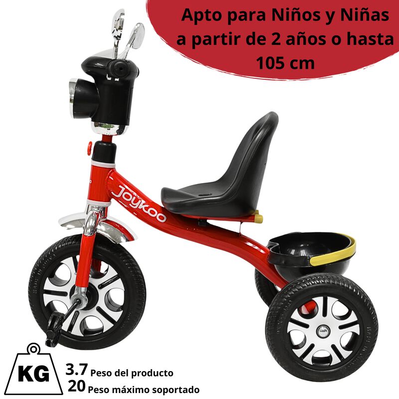 Triciclo para Ni&ntilde;os Faro con Luz y Sonido Espej... image number null