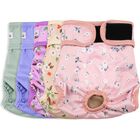Pa&ntilde;ales Para Perros Grecle 5 Unidades Para Hembras Reutilizables Con Flores Talla M