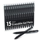 Bol&iacute;grafos De Gel Lineon 15 Unidades Negro Borrable Retr&aacute;ctil