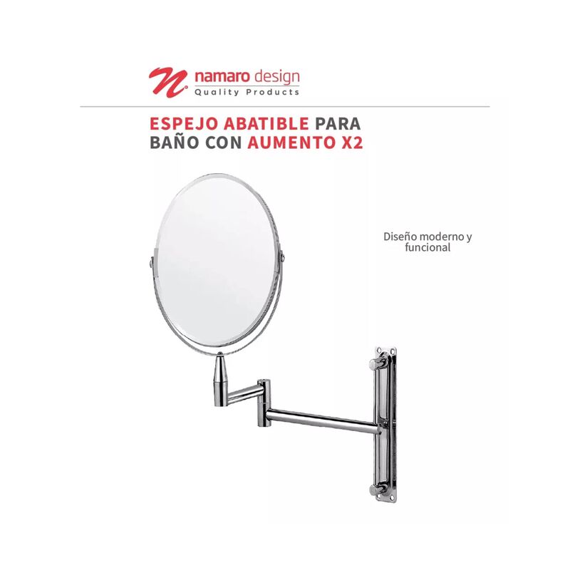 Espejo Empotrable Abatible Con Aumento Namaro D... image number null