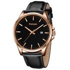 Reloj Kakabi De 43 mm Con Correa De Cuero Y Movimiento De Cuarzo Con Ventana De Fecha