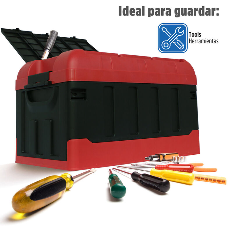 Caja de Almacenamiento Plegable 72 Litros Rojo ... image number null