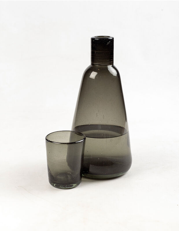 Jarra de Buró de Vidrio Soplado Humo Marea Baja image number null