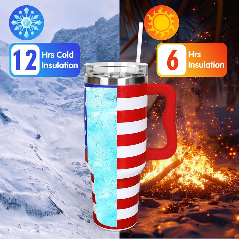 Vaso T&eacute;rmico Whaline 1200 ml Estrellas Y Franja... image number null