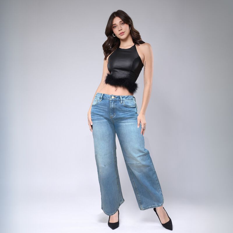 Jeans pierna Recta Savi Jeans Azul Claro Tiro M... image number null