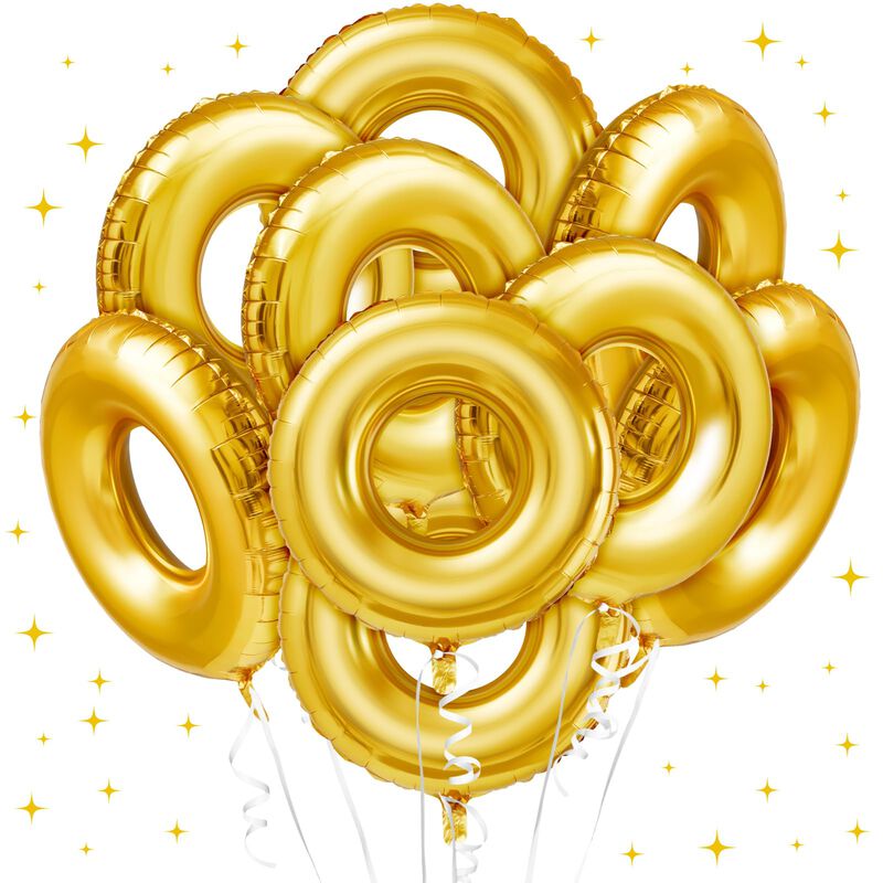 Globos Charnoel Pack De 6 Anillos Dorados 64x71... image number null