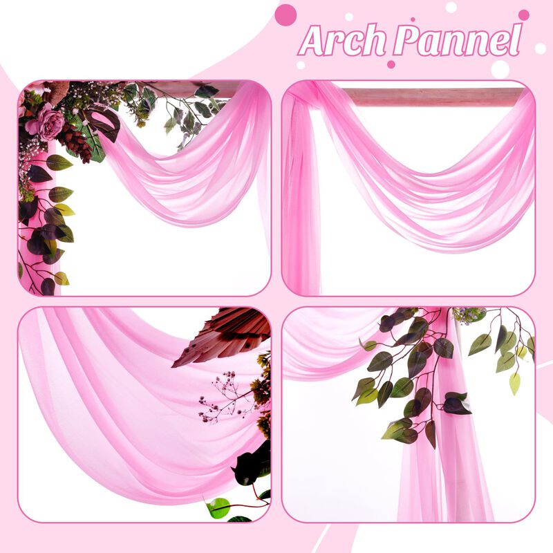 Panel De Drapeado Mds 76 cm X 12 m Chiff&oacute;n Tran... image number null