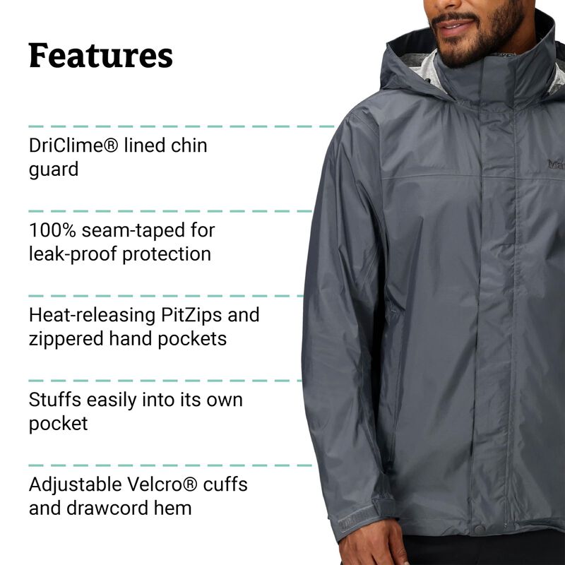 Chaqueta Marmot Precip Eco Impermeable XL Steel... image number null