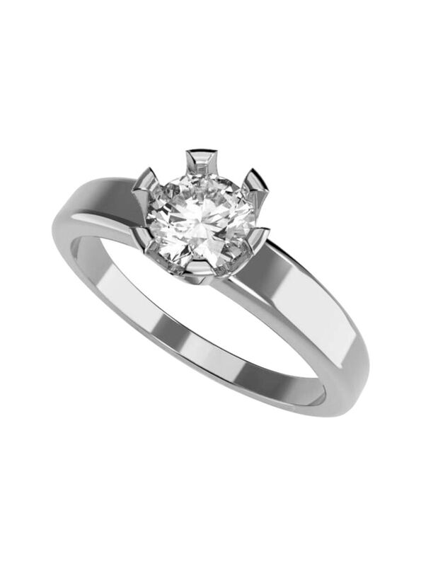 Anillo de Compromiso en Oro de 14K con Circonia... image number null