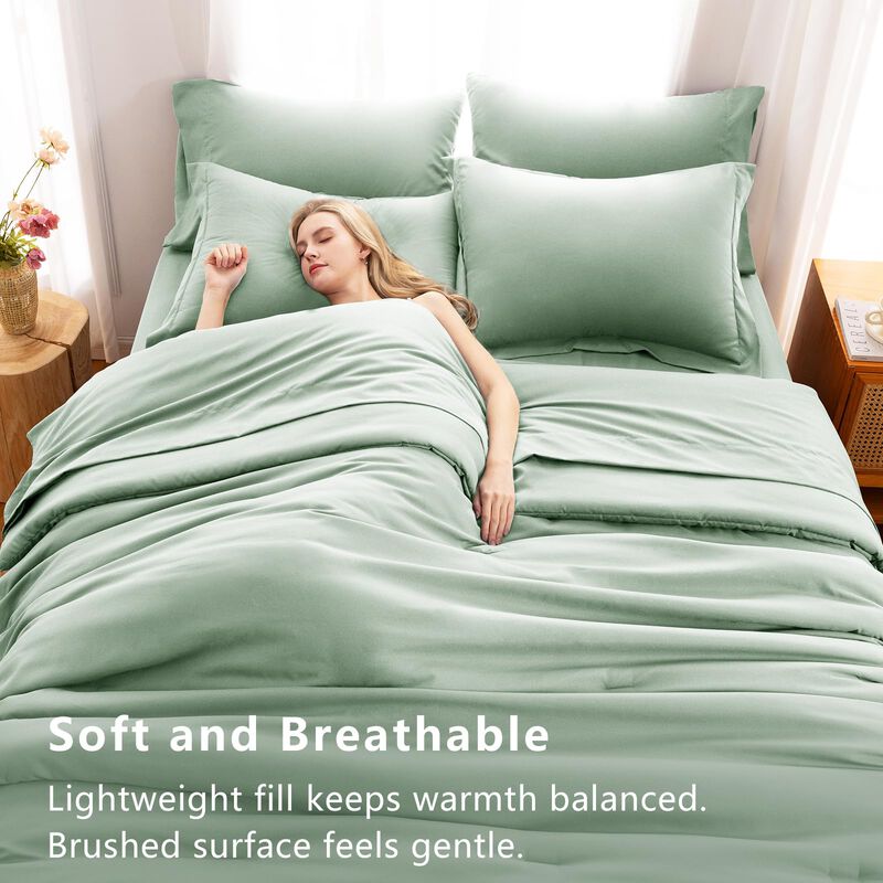 Juego De Ropa De Cama Cozylux Twin Xl Verde Sal... image number null