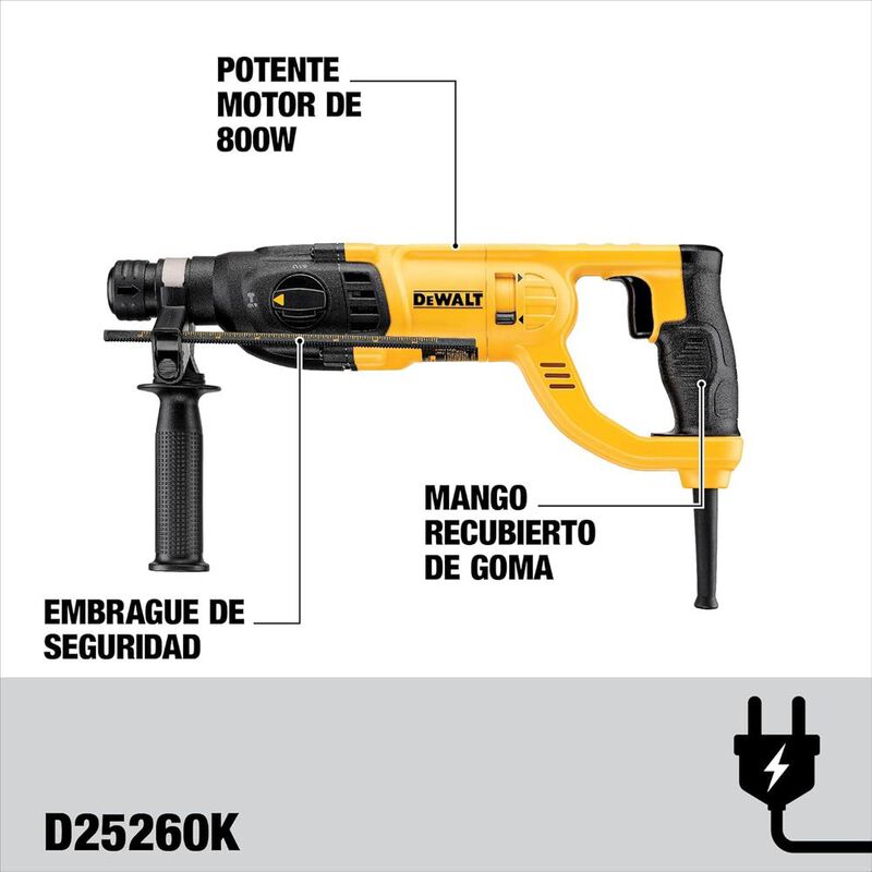 Rotomartillo Dewalt Sds-plus 800w 3 Modos Profe... image number null