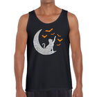 Tank Top Word Art Para Hombre - Murci&eacute;lagos Lunares - Negro