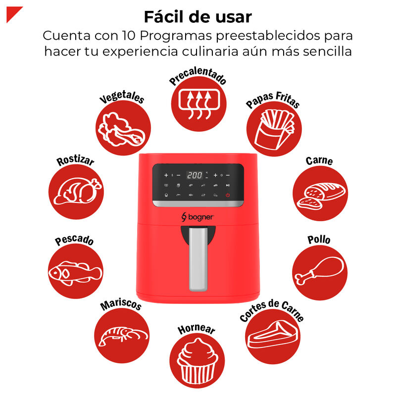Bogner Freidora De Aire Alta Velocidad 3.3 L Ba... image number null