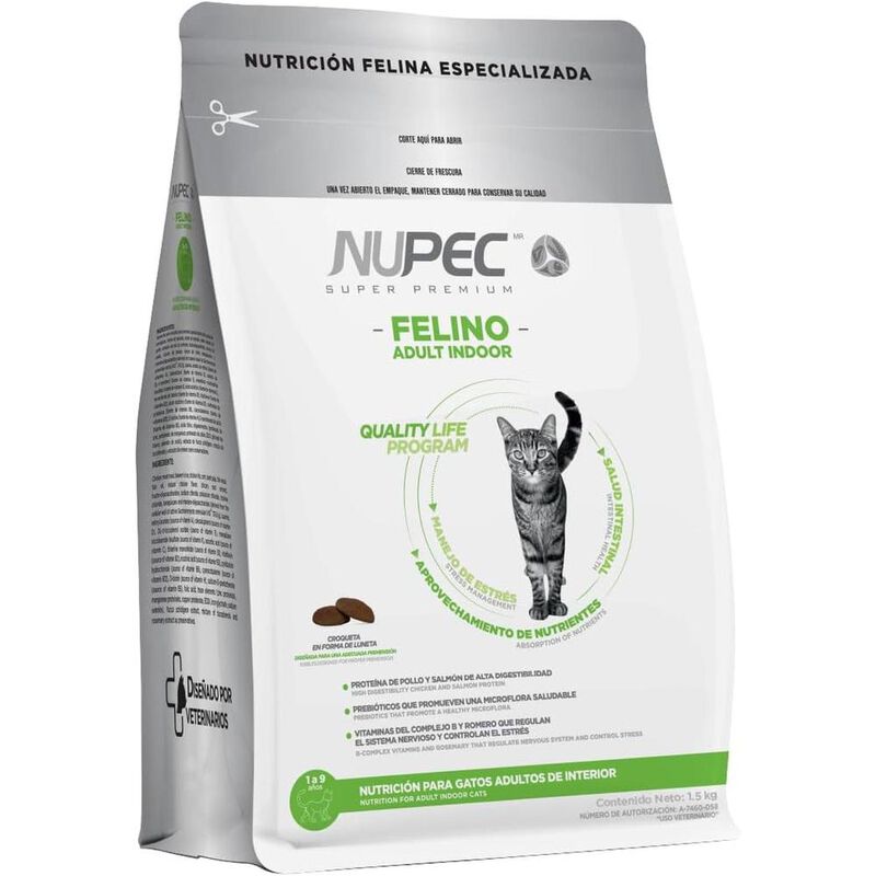 Nupec Felino Adulto Indoor 1.5kg mas Pelota Spi... image number null