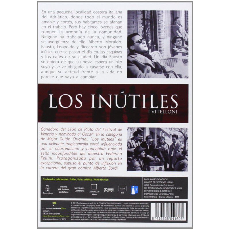 Los In&uacute;tiles [DVD] (1953) I vitelloni image number null