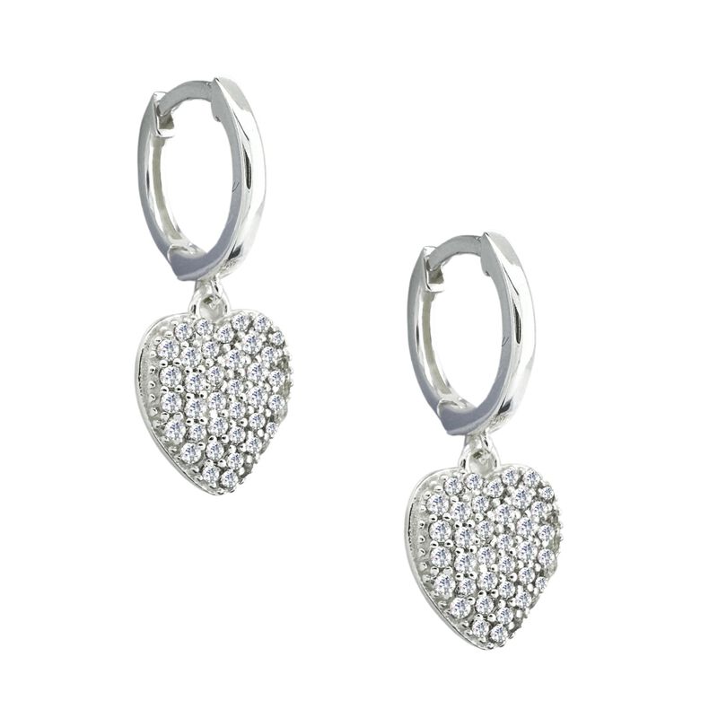 Aretes Coraz&oacute;n de plata .925 Zvezda image number null