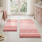 Alfombra De Ba&ntilde;o Homeideas 51 cm x 81 cm + 43 cm x 61 cm Rosa &ndash; Set De 2