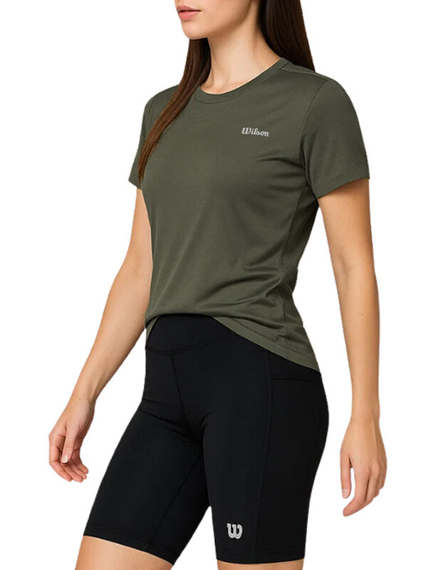 Playera Deportiva Wilson Para Mujer Verde Oscur... image number null