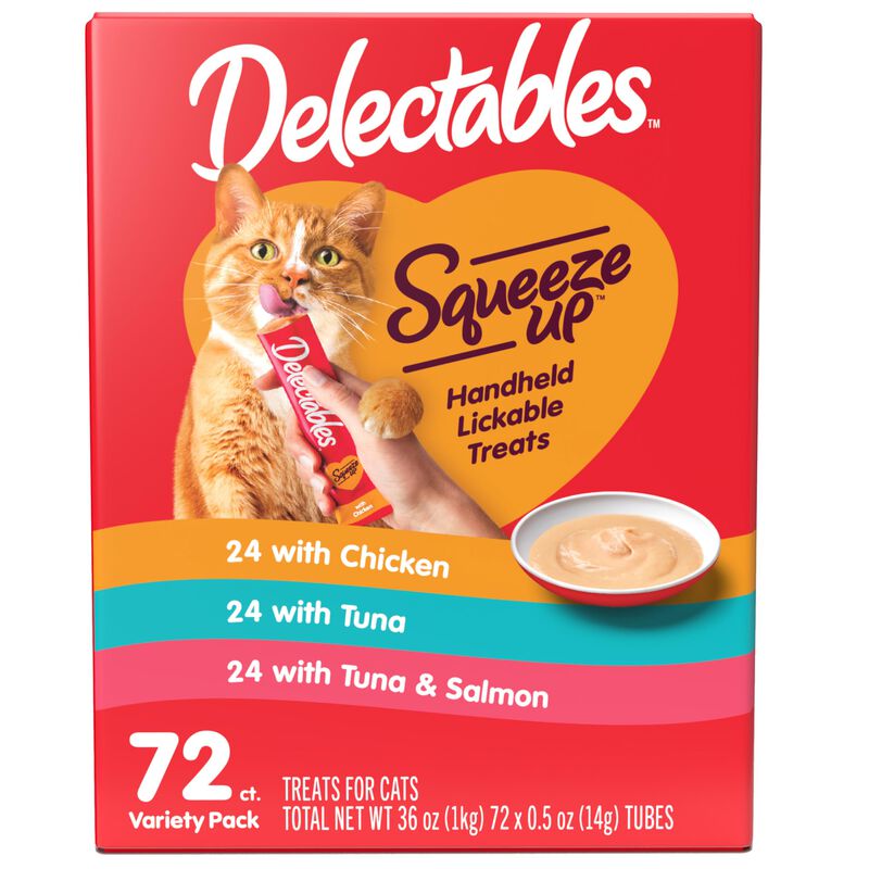 Wet Cat Treats Hartz Delectables Squeeze Up, 72... image number null