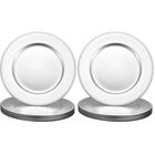 Platos de Presentaci&oacute;n Uxcell 33 cm Plateados, Paquete de 10