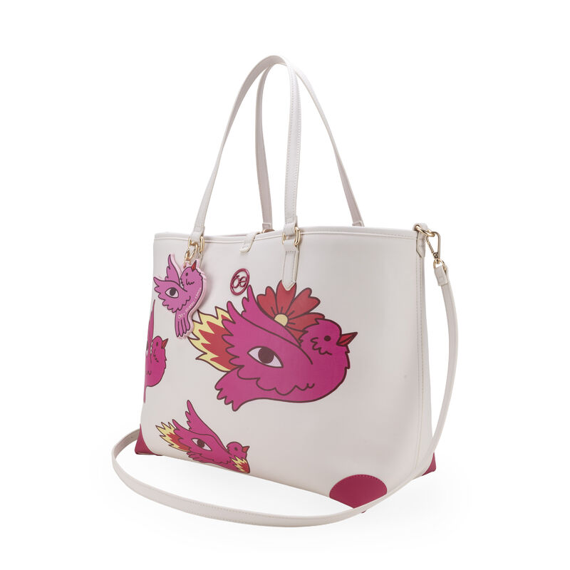 Bolsa Por Ricardo Cavolo Tote Maxi Color Blanca image number null
