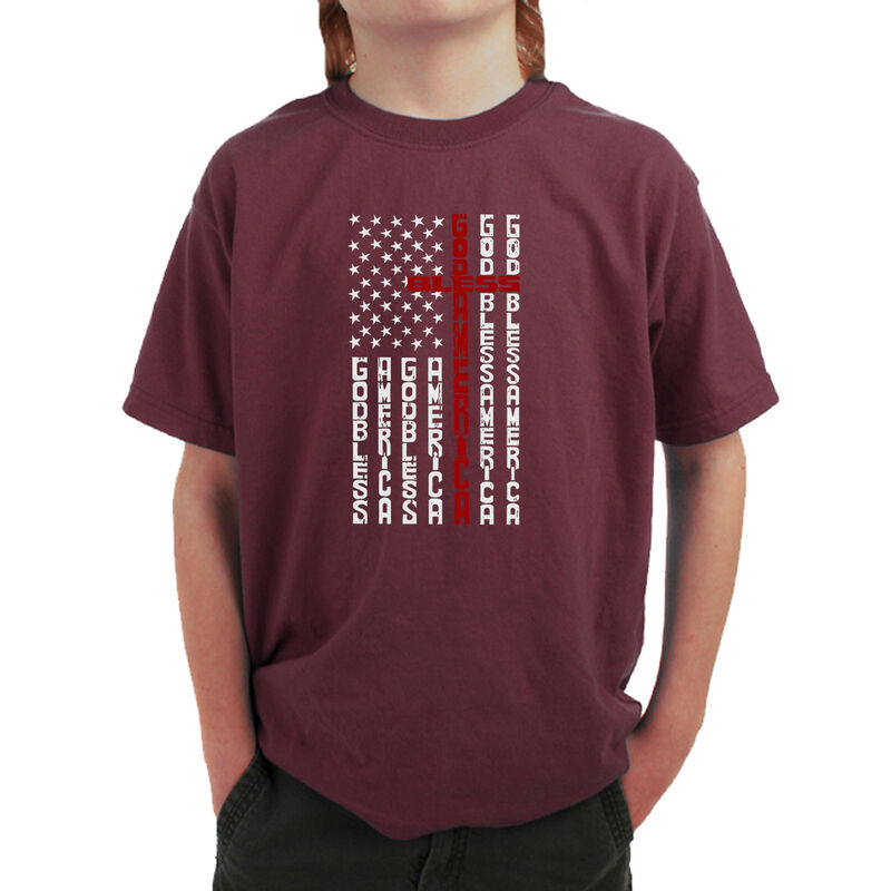Camiseta Word Art Para Ni&ntilde;o - Cross Flag - Gran... image number null