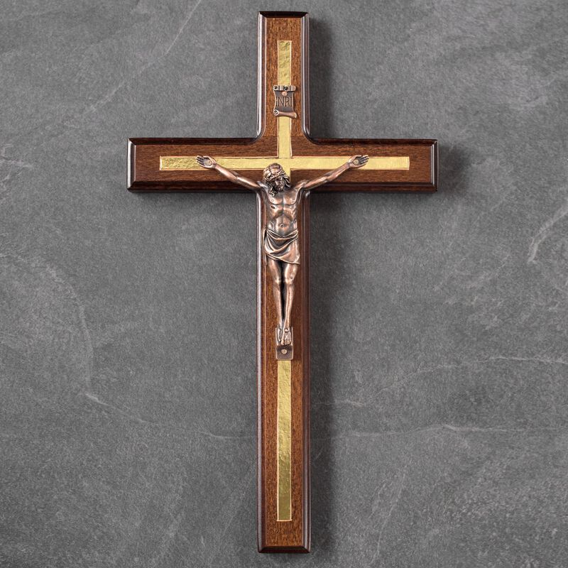 Crucifijo De Pared Con Forma De Asteromo, Mader... image number null