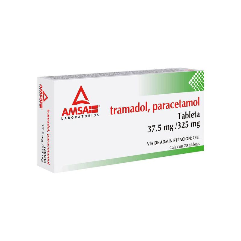 Tramadol/Paracetamol 37.5/325mg caja 20 tableta... image number null