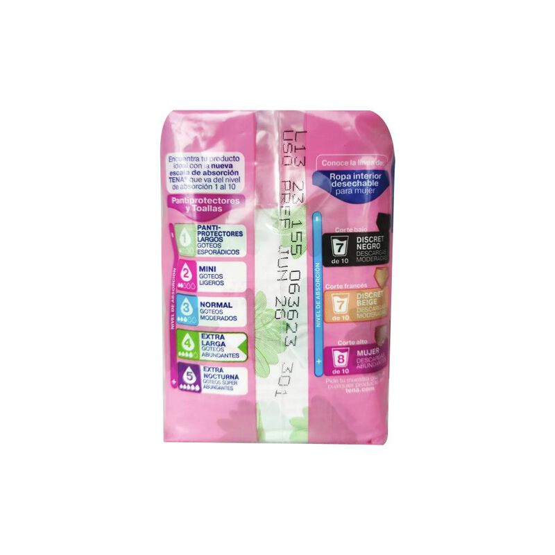Toallas Tena Lady Discret Extra Larga 10 Piezas image number null