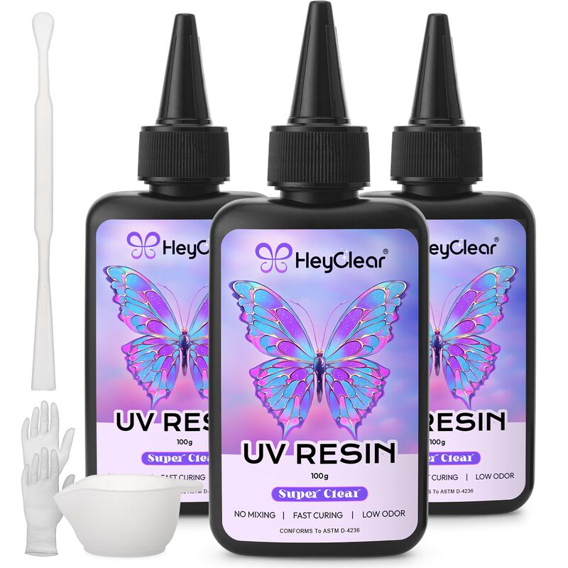 Kit De Resina Uv Heyclear De 300 G Con Herramie... image number null