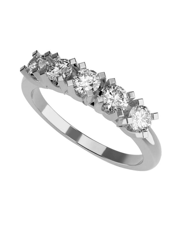 Anillo de Compromiso en Oro de 10K con Circonia... image number null