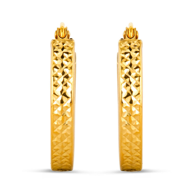 Arracadas Oro Amarillo 14k 13mm Cl&aacute;sicas image number null