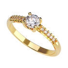 Anillo de Compromiso en Oro Amarillo 14K con Circonia -  Talla:6/ M432-14Y-CZ-6