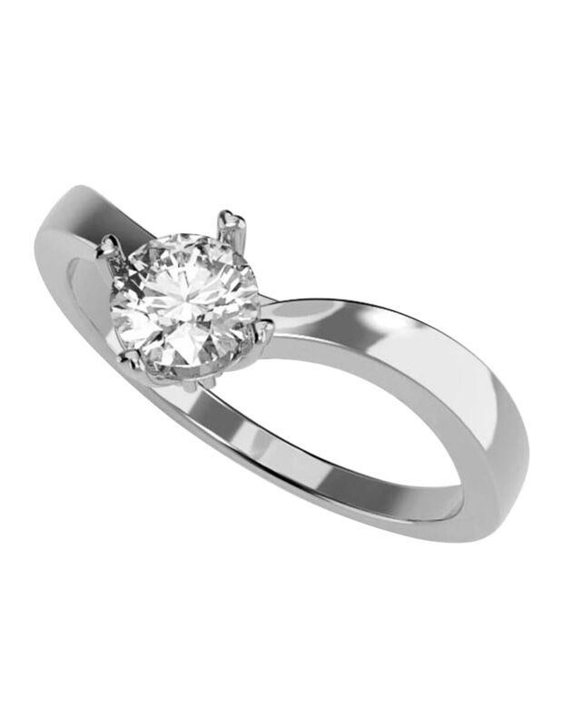 Anillo de Compromiso en Oro de 14K con Circonia... image number null