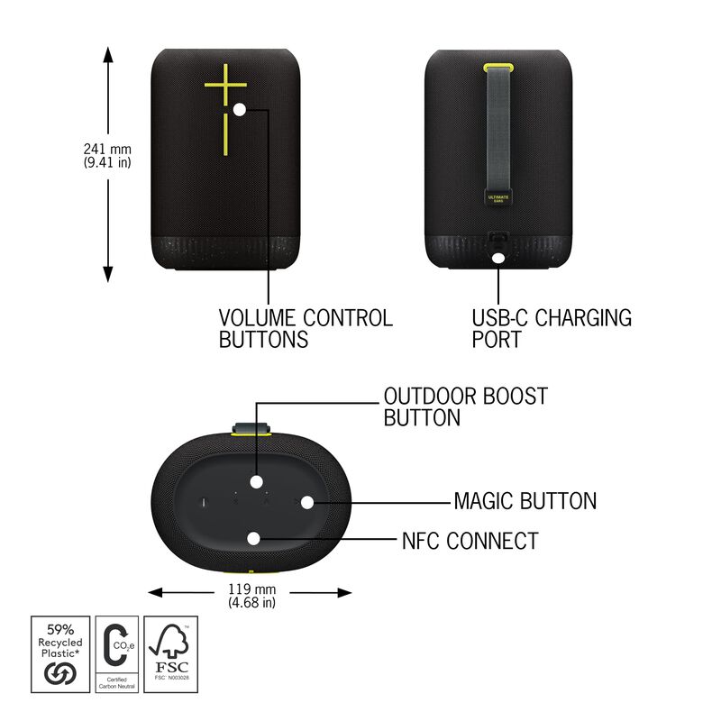 Altavoz Bluetooth Inal&aacute;mbrico Port&aacute;til Ultimate... image number null