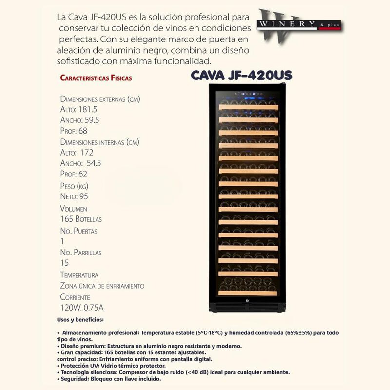 Cava De Vinos Refrigerador Enfriador Para 165 B... image number null