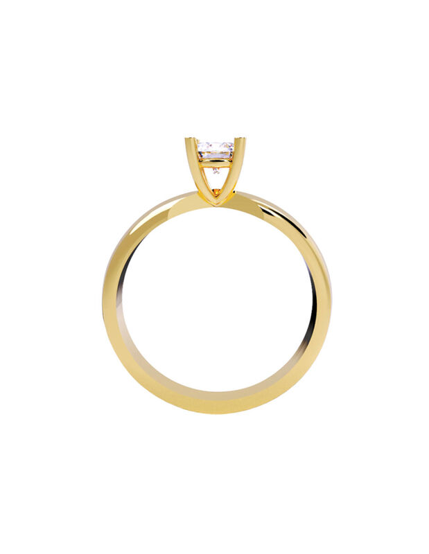 Anillo de Compromiso de 14K con Circonia Talla ... image number null