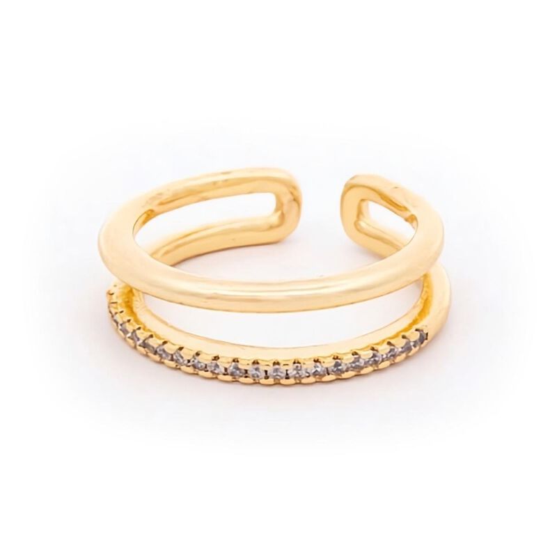 Anillo Doble Con Zirconias image number null