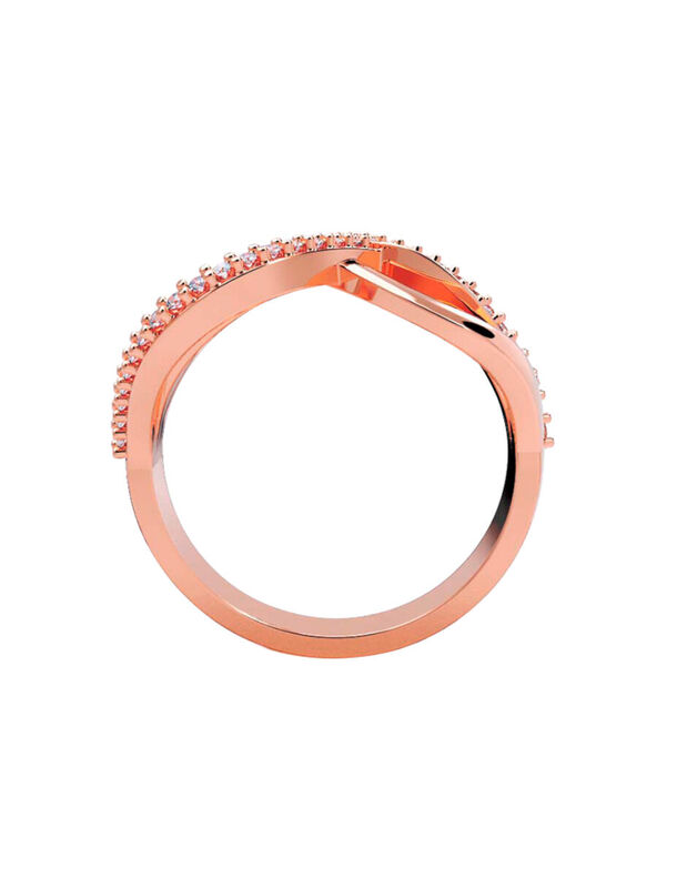 Anillo de Compromiso en Oro Rosa 10K con Circon... image number null