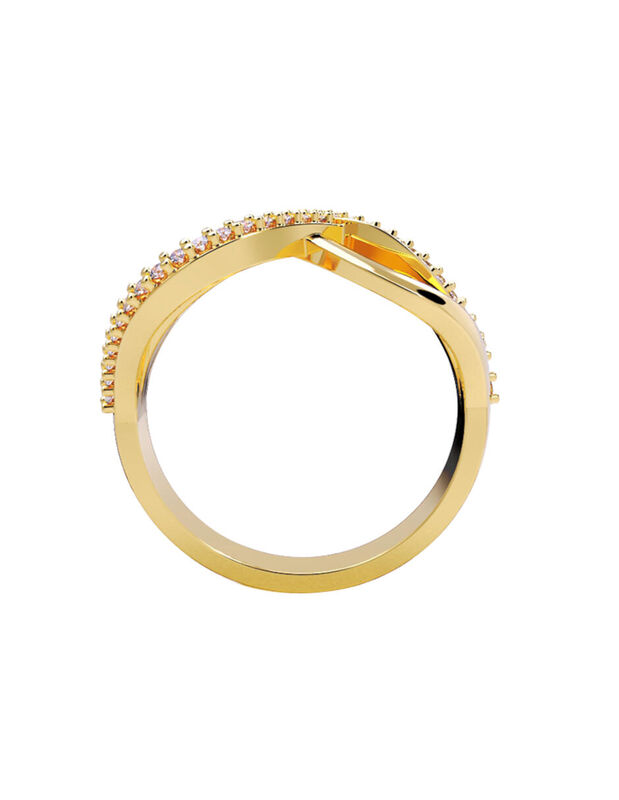 Anillo de Compromiso en Oro de 14K con Circonia... image number null