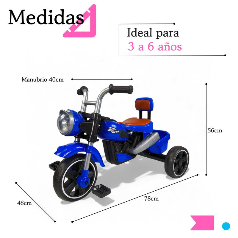 Triciclo Infantil C&oacute;modo C/ Luces y Sonido TEK-... image number null