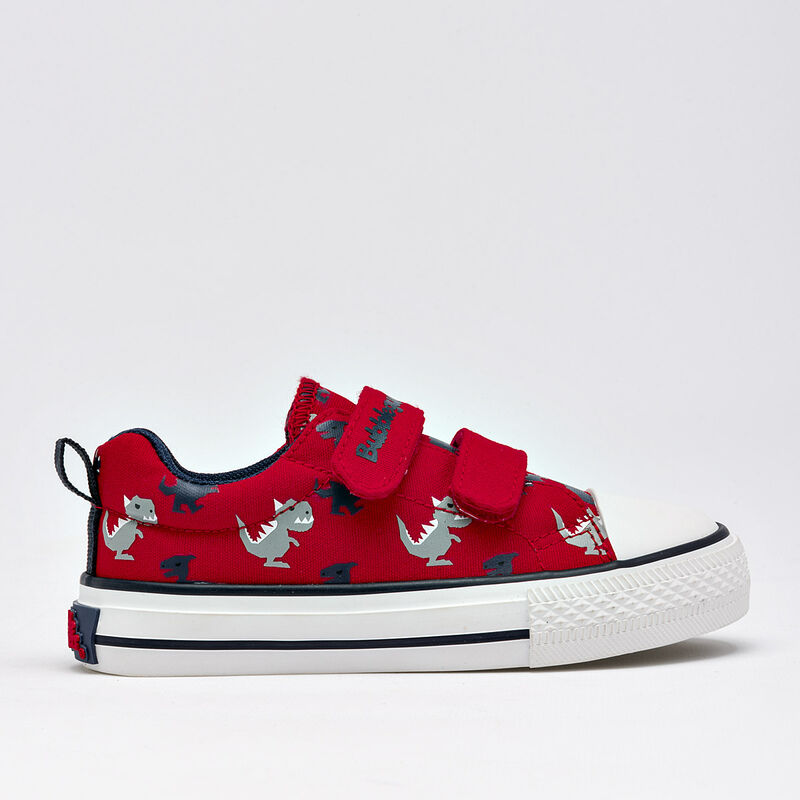 Bubble Gummers Tenis Velcro Lona Para Ni&ntilde;o Rojo... image number null
